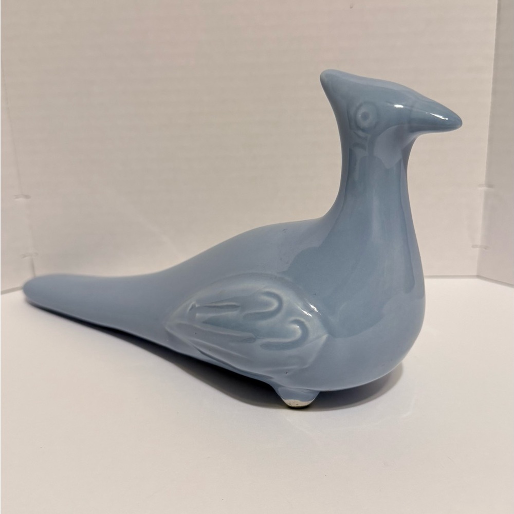 Ceramic Dove Figurine in Pale Blue